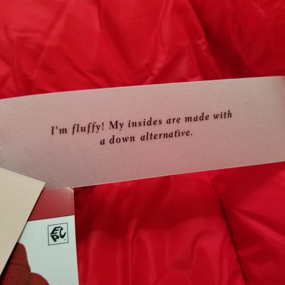 BCBGeneration Premium Performance Womens Red Hooded Puffer Coat Jacket Zip X LG - Picture 15 of 16